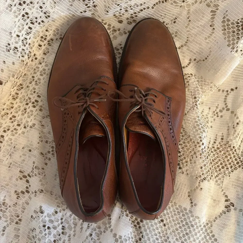 Johnston & Murphy Men's US 8 M Saddle Cognac Brown Derby Oxfords Shoes